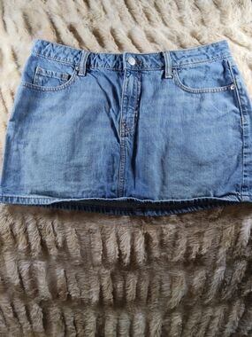 Denim Mini Skirt - Light Blue
